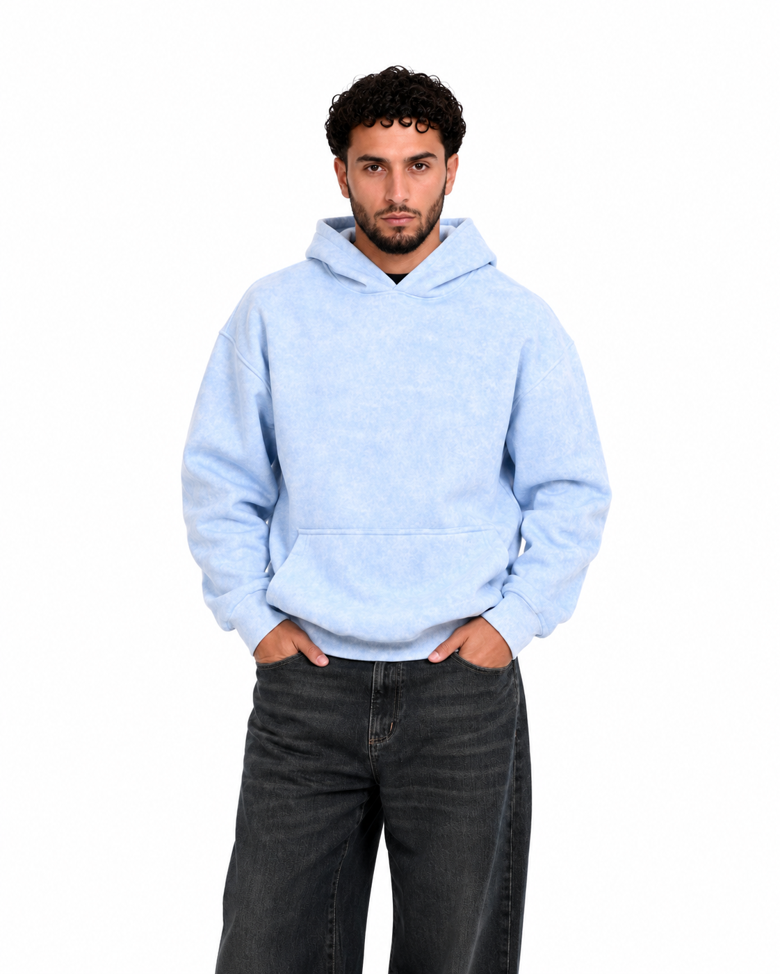 Washed Baby Blue Hoodie